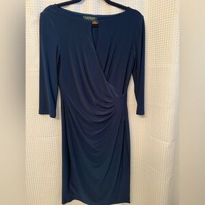 Ralph Lauren Teal Blue Long Sleeve Dress